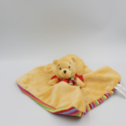 Doudou plat winnie jaune rayé multicolore DISNEY BABY
