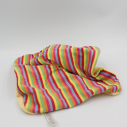 Doudou plat winnie jaune rayé multicolore DISNEY BABY