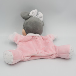Doudou marionnette Minnie rose moutons DISNEY BABY