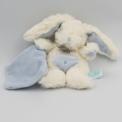 Doudou lapin blanc bleu...