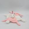 Doudou et compagnie plat licorne blanc rose pailletée doré