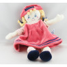 Doudou fille fillette robe bordeaux Sucre d'orge