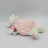 Doudou et compagnie semi plat souris rose Léonie avec bébé