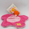 Doudou plat fleur rose louna l'abeille MOULIN ROTY 