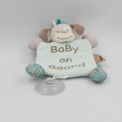 Doudou chien bleu Cyril BEBE A BORD NATTOU