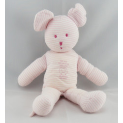 Doudou souris rayé rose Milleraies PETIT BATEAU