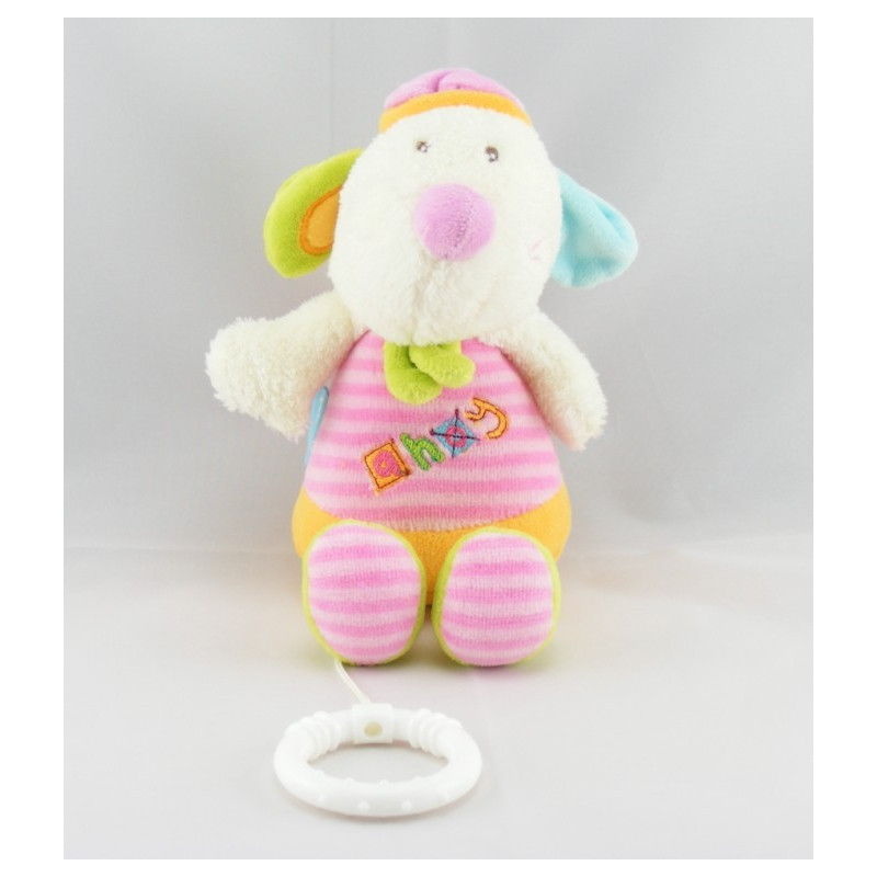 Doudou plat dentition souris rose ahoy BABYSUN