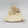 Doudou Plat chien beige blanc écru NICOTOY