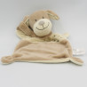 Doudou Plat chien beige blanc écru NICOTOY