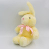 Doudou peluche lapin jaune PEEKO