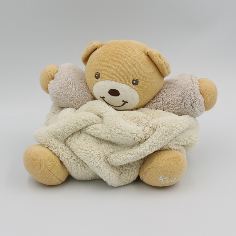 Doudou ours plume blanc beige KALOO