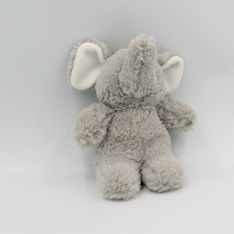 Doudou éléphant gris blanc KELLYTOYS