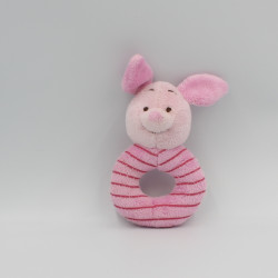 Doudou hochet anneau rose Porcinet DISNEY