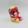 Doudou peluche ours rose vert jaune violet Brilloo GIPSY