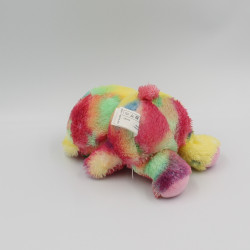 Doudou peluche ours rose vert jaune violet Brilloo GIPSY 