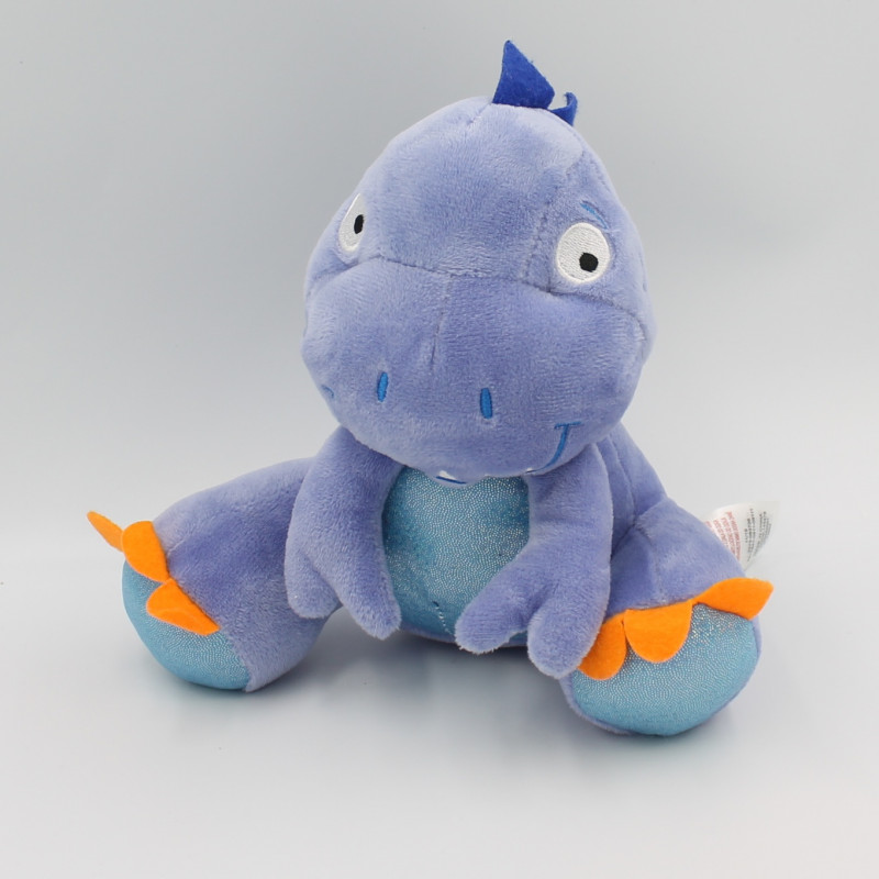 Doudou dragon dinosaure bleu orange PRIMARK