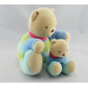 Doudou musical ours avec bébé orange bleu jaune KALOO