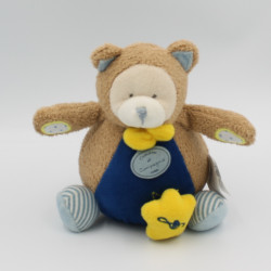 Doudou musical hérisson blanc bleu vert orange BABYSUN