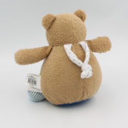 Doudou musical hérisson blanc bleu vert orange BABYSUN