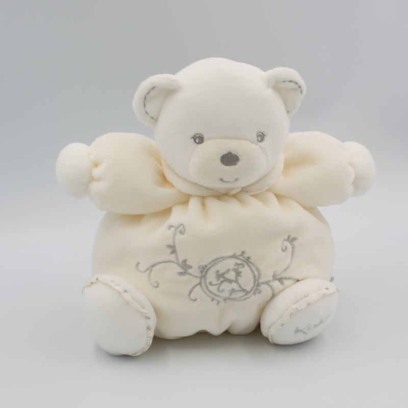 Doudou ours blanc crème Perle KALOO 20 cm