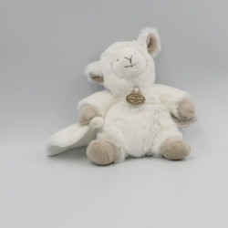 Doudou et compagnie mouton blanc beige mouchoir