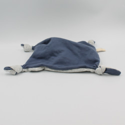 Doudou plat chat gris bleu BOUT'CHOU BOUTCHOU