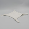 Doudou plat carré blanc oiseau Petit Bébé Tout Doux GEMO
