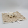 Doudou plat ours beige blanc rayé Graine d'enfance MOULIN ROTY