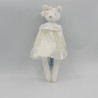 Doudou souris ange blanche robe tule satin JACADI