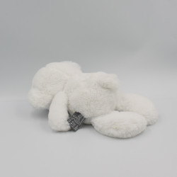 Doudou peluche ours blanc rose rayé ORCHESTRA PREMAMAN