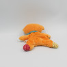Doudou plat ours orange bleu vert rouge pois NICOTOY