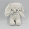 Doudou lapin blanc pois gris Mon petit coeur POMMETTE