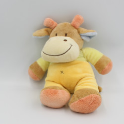 Doudou girafe vache beige jaune vert NICOTOY