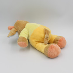 Doudou girafe vache beige jaune vert NICOTOY