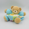 Doudou ours bleu vert jaune rose patchwork 123 KALOO