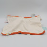 Doudou plat chat beige orange tifoo Fidji papillon NOUKIE'S