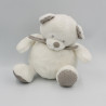 Doudou ours boule blanc gris pois TEX BABY