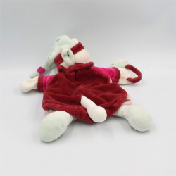 Doudou plat marionnette chat Catchou rose bordeaux DOUDOU ET COMPAGNIE