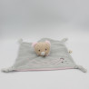 Doudou plat ours gris rose étoiles JOGYSTAR KIABI