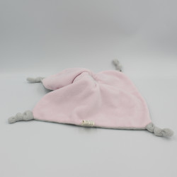 Doudou plat ours gris rose étoiles JOGYSTAR KIABI