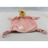 Doudou plat lapin rose fleurs Lilirose KALOO