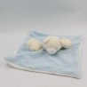 Doudou plat ours blanc bleu JACADI