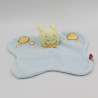 Doudou plat Papillon bleu vert Tex