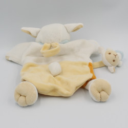 Doudou et compagnie marionnette mouton agneau blanc orange