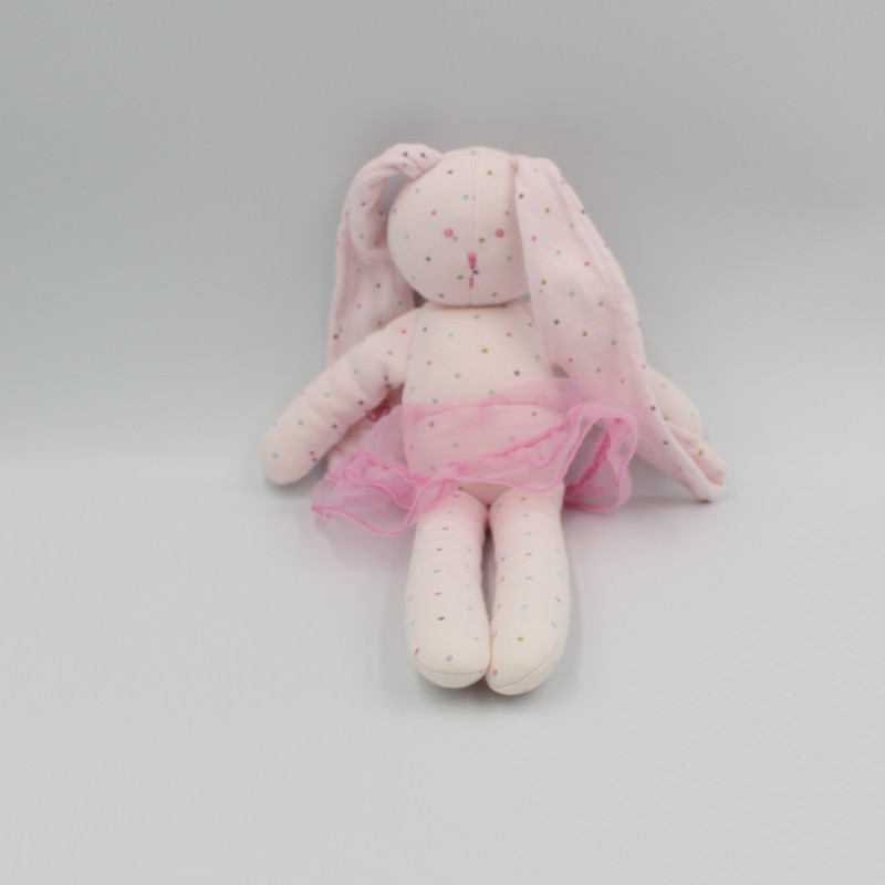 Doudou lapin rose pois tutu PETIT BATEAU