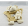 Doudou et compagnie plat lapin bébé marron vichy beige