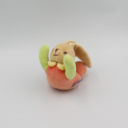 Mini Doudou lapin rouge orange vert jaune KALOO
