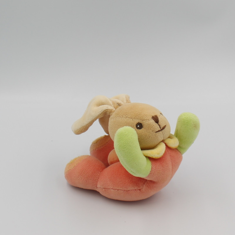 Mini Doudou lapin rouge orange vert jaune KALOO