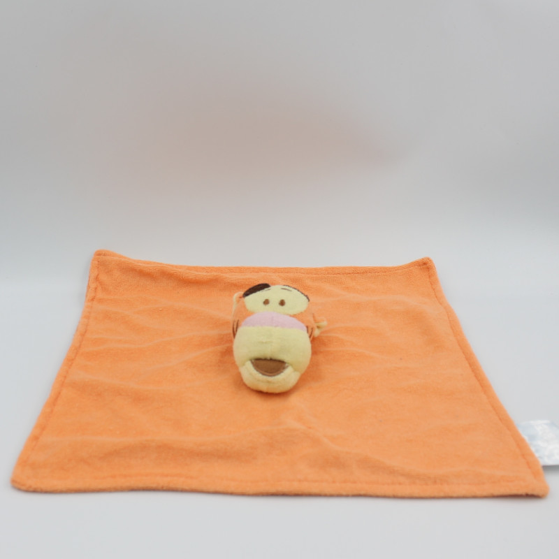Doudou plat éponge orange Tigrou DISNEY
