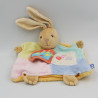 Doudou plat lapin vert rose bleu ballons anniversaire KALOO